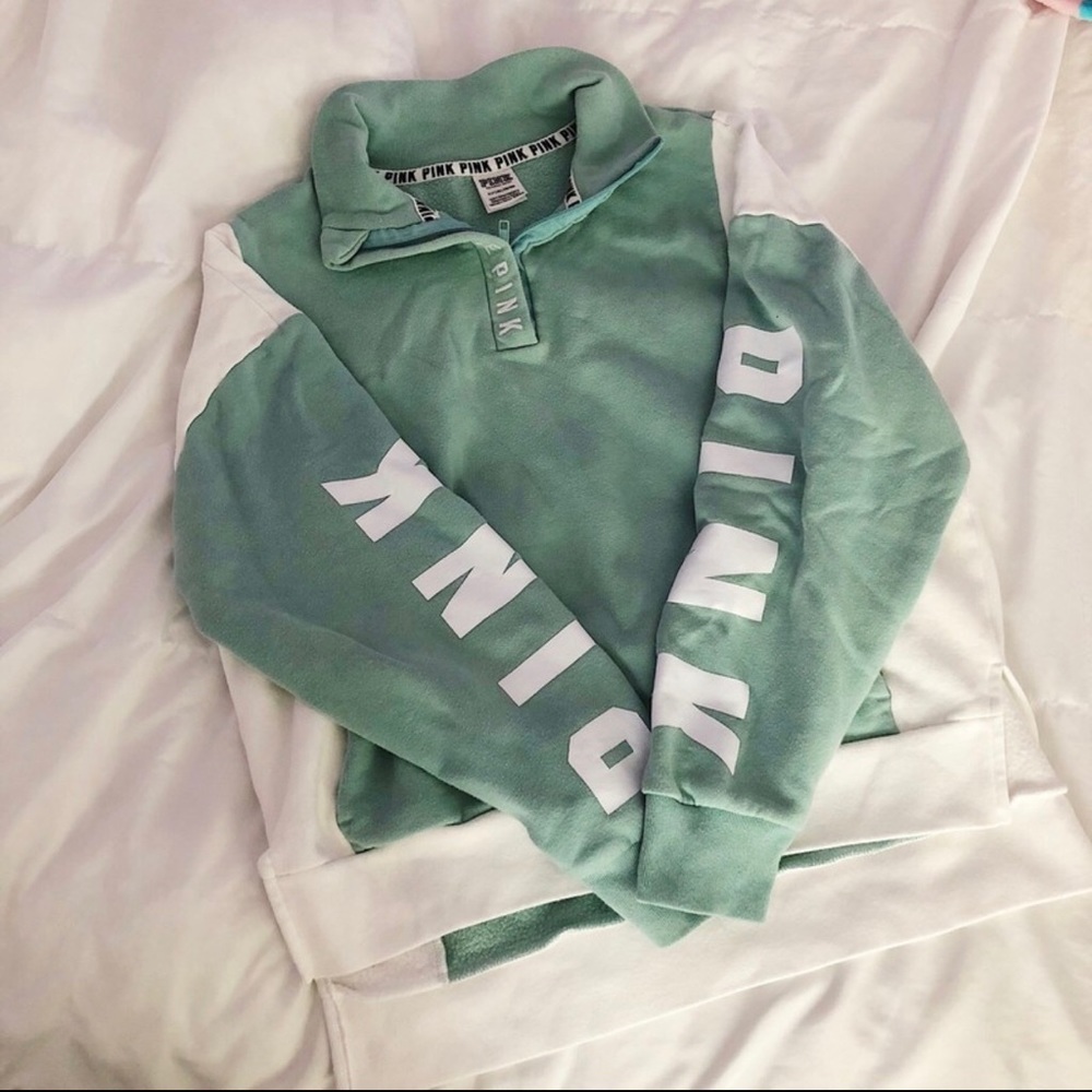 PINK Half-Zip Sweater